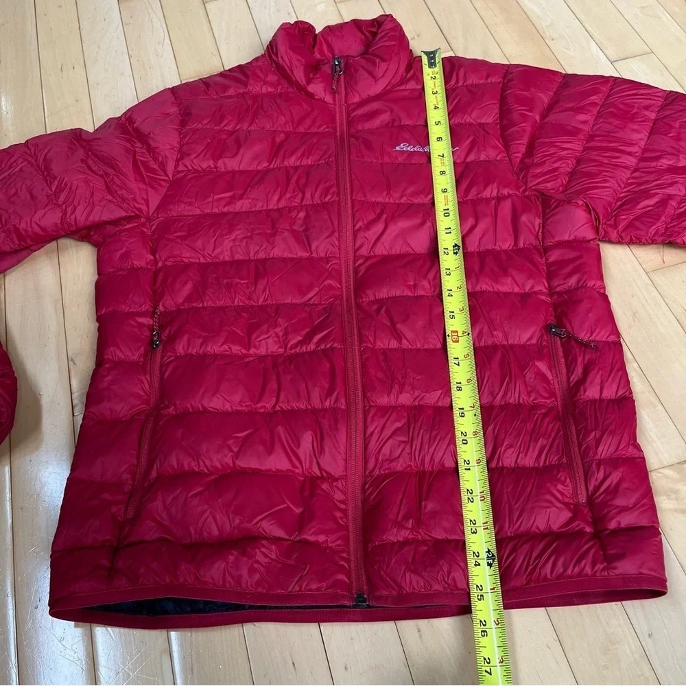 Eddie Bauer Red Down Insulated Zip Up Puffer Coat Jacket Men’s Size Small - Picture 5 of 8